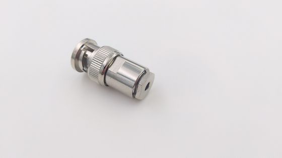 Male Straight 50 Ohm Coax With Bnc Connectors Panel Mounting DC 4GHz Nickel Plated Body